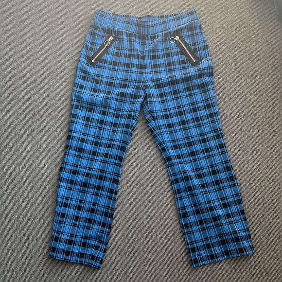 Wild Fable plaid flannel cropped elastic waist pants - Picture 1 of 3